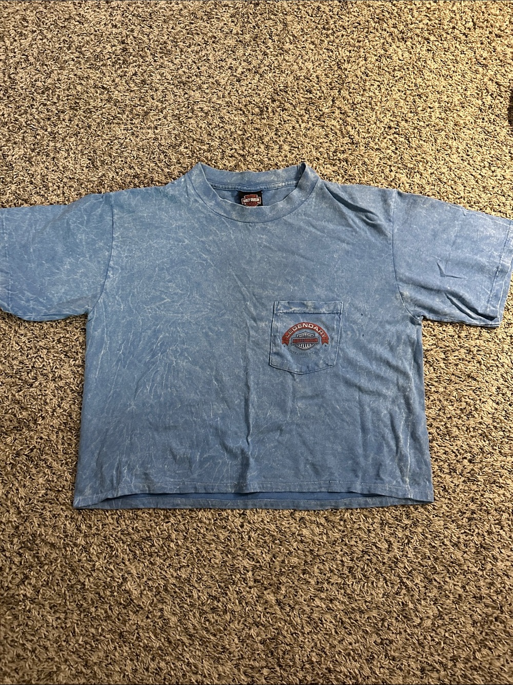 Harley-Davidson Light Blue Short Sleeve Pocket Tee (MRO)